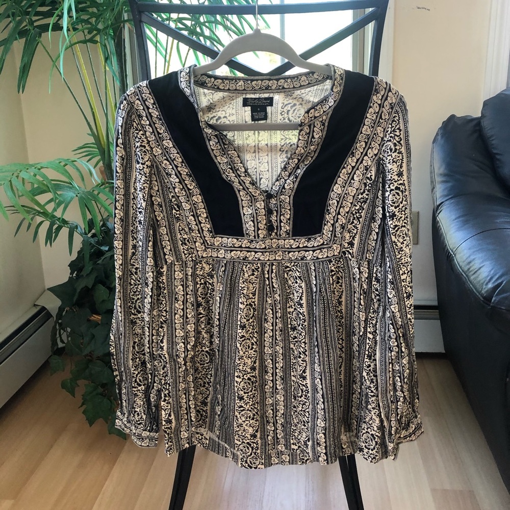 🌻 3/25 Item Lucky Brand Long-sleeve Boho Tunic - Picture 4 of 7